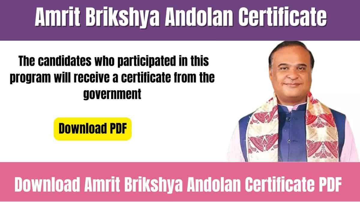 Amrit Brikshya Andolan Certificate