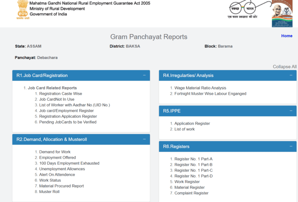 Gram Panchayat Reports