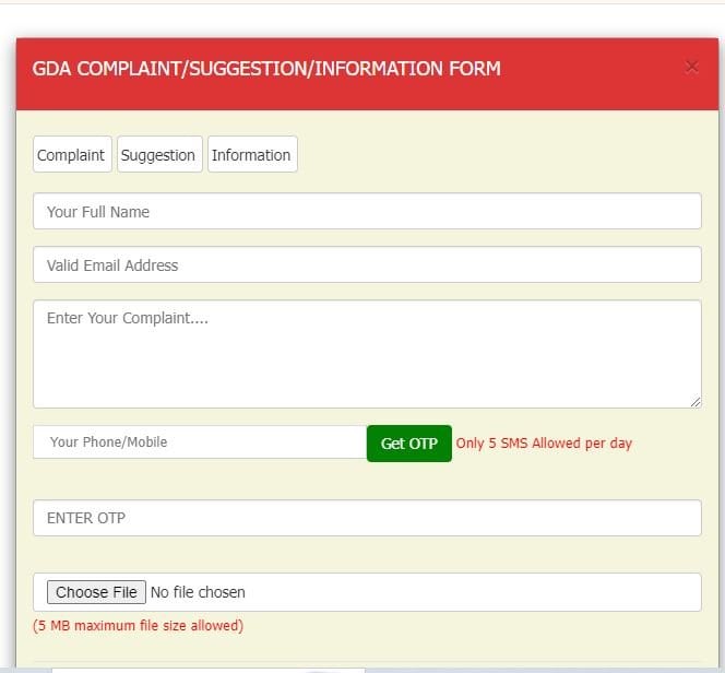 Complaint Register 