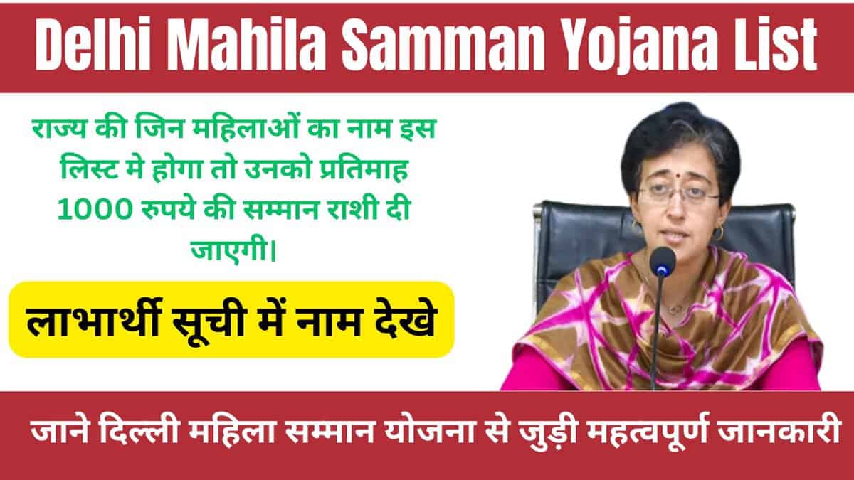 Delhi Mahila Samman Yojana List